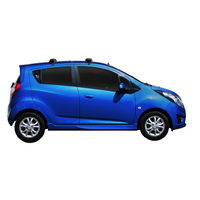 Prorack Silver 2 Bar Aero Through Bar kit to suit Holden Barina Spark 5dr Hatch (2010 - 2020)