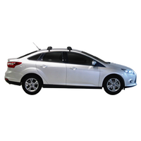 Prorack Silver 2 Bar Aero Flush Bar kit to suit Ford Focus 4dr Sedan (10/2011 - 2018)