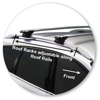 Yakima Black 2 Bar Roof Rack - Ford Kuga  5dr SUV 5/13 - 1/16 (S16Y &amp; K328)