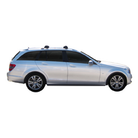 Prorack Silver 2 Bar Aero Flush Bar kit to suit Mercedes-Benz C-Class W204 5dr Wagon (2007 - Current)