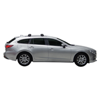 Prorack Silver 2 Bar Aero Flush Bar kit to suit Mazda 6 5dr Wagon (2012 - Current)