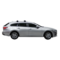 Prorack Black 2 Bar Aero Through Bar kit to suit Mazda 6 5dr Wagon (2012 - Current)
