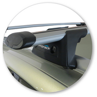 Prorack Black 2 Bar Aero Through Bar kit to suit Volkswagen Cross Polo 5dr Hatch (2010 - 2017)