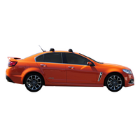 Prorack Silver 2 Bar Aero Through Bar kit to suit Holden Commodore VF 4dr Sedan (6/2013 - 3/2017)