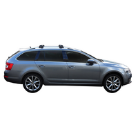 Prorack Black 2 Bar Aero Flush Bar kit to suit Skoda Octavia 5dr Wagon (9/2013 - 2019)