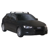 Yakima Black 2 Bar Roof Rack - Audi A3/S3/RS3 Sportback 5dr Hatch 9/13 - 7/16 (S25Y &amp; K721)