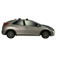 Prorack Black 2 Bar Aero Flush Bar kit to suit Honda Civic 5dr Hatch (2012 - 2017)