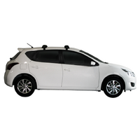 Prorack Black 2 Bar Aero Flush Bar kit to suit Nissan Pulsar 5dr Hatch (2013 - Current)