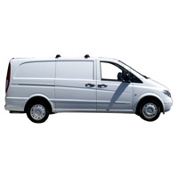 Prorack Silver 2 Bar Aero Through Bar kit to suit Mercedes-Benz Viano 4dr Van (2004 - 2013)