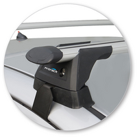 Prorack Silver 2 Bar Aero Through Bar kit to suit Kia Picanto 5dr Hatch (2011 - 2015)