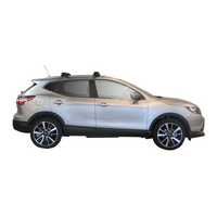 Prorack Silver 2 Bar Aero Through Bar kit to suit Nissan Qashqai 5dr SUV (2014 - 2022)