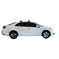Prorack Silver 2 Bar Aero Through Bar kit to suit Holden Malibu 4dr Sedan (2013 - Current)