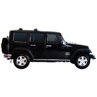 Prorack Silver 2 Bar Aero Flush Bar kit to suit Jeep Wrangler Unlimited JK 5dr SUV (2007 - 4/2019)