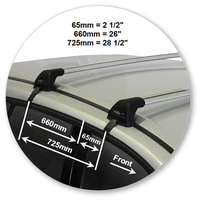 Yakima Black 2 Bar Roof Rack - Ford Kuga  5dr SUV 1/13 - On (S26Y &amp; K701)