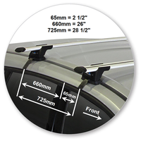 Yakima Black 2 Bar Roof Rack - Ford Kuga  5dr SUV 1/13 - On (S17Y &amp; K701)