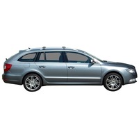 Prorack Silver 2 Bar Aero Rail Bar kit to suit Skoda Superb 5dr Wagon (2009 - 2015)