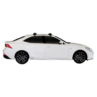 Prorack Silver 2 Bar Aero Through Bar kit to suit Lexus IS 4dr Sedan (7/2013 - Current)