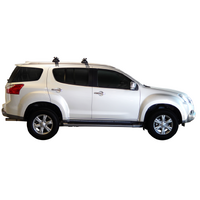 Prorack Black 2 Bar Heavy Duty Through Bar kit to suit Isuzu MU-X 5dr SUV (2014 - 4/2017)