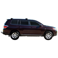 Prorack Silver 2 Bar Aero Through Bar kit to suit Toyota Highlander 5dr SUV (2007 - 2013)