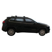 Prorack Black 2 Bar Aero Through Bar kit to suit Jeep Cherokee 5dr SUV (2014 - 2023)