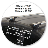 Yakima Black 2 Bar Roof Rack - Ford Fiesta  5dr Hatch 1/13 - 1/17 (S16Y &amp; K429)