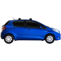 Prorack Silver 2 Bar Aero Through Bar kit to suit Toyota Yaris 5dr Hatch (2011 - 2014)
