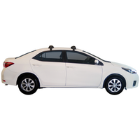 Prorack Silver 2 Bar Aero Flush Bar kit to suit Toyota Corolla 4dr Sedan (2014 - 2019)