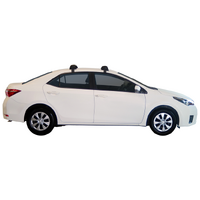 Prorack Silver 2 Bar Aero Through Bar kit to suit Toyota Corolla 4dr Sedan (2014 - 2019)