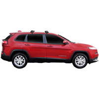 Prorack Silver 2 Bar Aero Flush Bar kit to suit Jeep Cherokee Sport 5dr SUV (2014 - 2022)