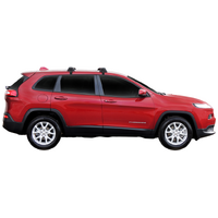 Prorack Black 2 Bar Aero Through Bar kit to suit Jeep Cherokee Sport 5dr SUV (2014 - 2022)