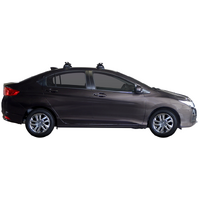 Prorack Silver 2 Bar Heavy Duty Through Bar kit to suit Honda City 4dr Sedan (2014 - 4/2017)