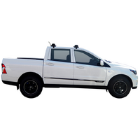 Prorack Silver 2 Bar Aero Through Bar kit to suit SsangYong Actyon Sport 4dr Ute (2012 - 2017)