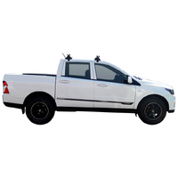 Prorack Black 2 Bar Heavy Duty Through Bar kit to suit SsangYong Actyon Sport 4dr Ute (2012 - 2017)