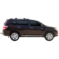 Prorack Silver 2 Bar Aero Flush Bar kit to suit Toyota Highlander 5dr SUV (2007 - 2013)