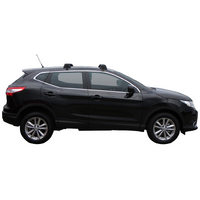 Prorack Silver 2 Bar Aero Through Bar kit to suit Nissan Qashqai 5dr SUV (6/2014 - 2022)