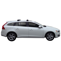Prorack Silver 2 Bar Aero Flush Bar kit to suit Volvo V60 5dr Wagon (2010 - 9/2019)