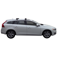 Prorack Black 2 Bar Aero Through Bar kit to suit Volvo V60 5dr Wagon (2010 - 9/2019)
