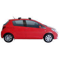 Prorack Silver 2 Bar Aero Through Bar kit to suit Toyota Yaris 5dr Hatch (2014 - 2017)