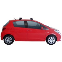 Prorack Silver 2 Bar Heavy Duty Through Bar kit to suit Toyota Yaris 5dr Hatch (2014 - 2017)