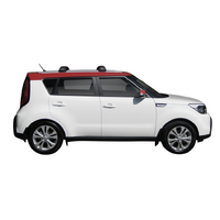 Prorack Silver 2 Bar Aero Flush Bar kit to suit Kia Soul Steel Roof 5dr SUV (2014 - 2019)