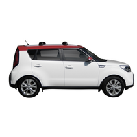 Prorack Silver 2 Bar Aero Through Bar kit to suit Kia Soul Steel Roof 5dr SUV (2014 - 2019)