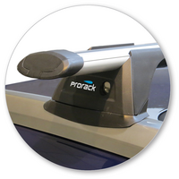 Prorack Silver 2 Bar Aero Through Bar kit to suit Subaru Outback 5dr Wagon (2015 - Current)