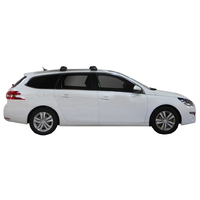 Prorack Silver 2 Bar Aero Flush Bar kit to suit Peugeot 308 SW 5dr Wagon (2014 - Current)