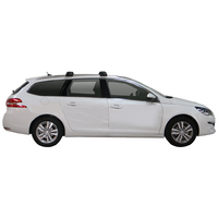 Prorack Black 2 Bar Aero Through Bar kit to suit Peugeot 308 SW 5dr Wagon (2014 - Current)