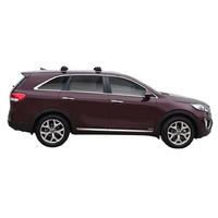 Prorack Silver 2 Bar Aero Through Bar kit to suit Kia Sorento 5dr SUV (2015 - 7/2020)