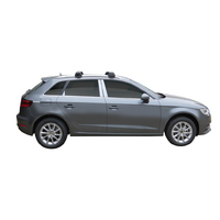 Prorack Black 2 Bar Aero Through Bar kit to suit Audi A3/S3/RS3 Sportback 5dr Hatch (2013 - 2020)