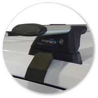 Yakima Black 2 Bar Roof Rack - Nissan Navara NP300 (D23) Dual Cab 4dr Ute 6/15 - On (S17Y &amp; K932)