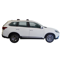 Prorack Silver 2 Bar Aero Through Bar kit to suit Mitsubishi Outlander 5dr SUV (2015 - 2017)
