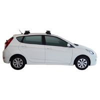 Prorack Black 2 Bar Heavy Duty Through Bar kit to suit Hyundai Accent 5dr Hatch (2011 - 2020)