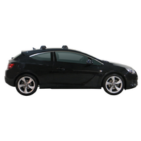 Prorack Silver 2 Bar Aero Through Bar kit to suit Holden Astra 3dr Hatch (2015 - 2020)